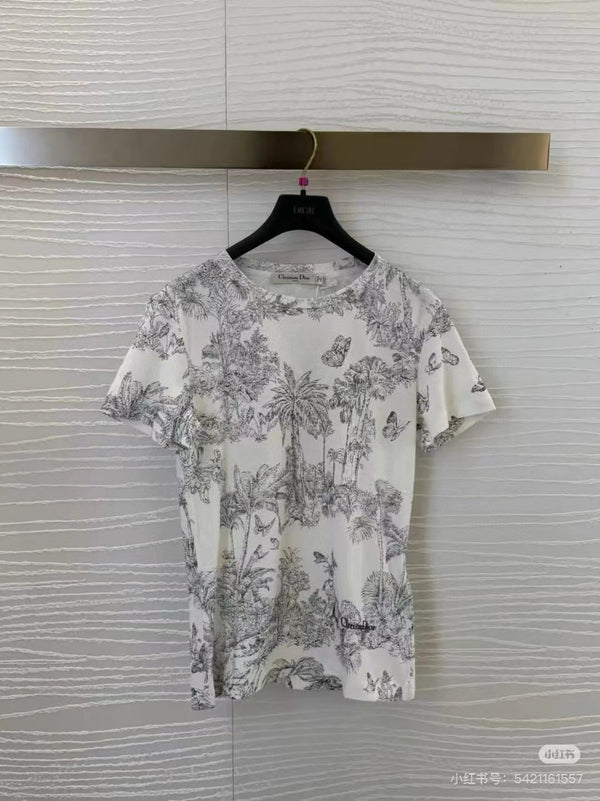 CD T-Shirt White Cotton Style 1