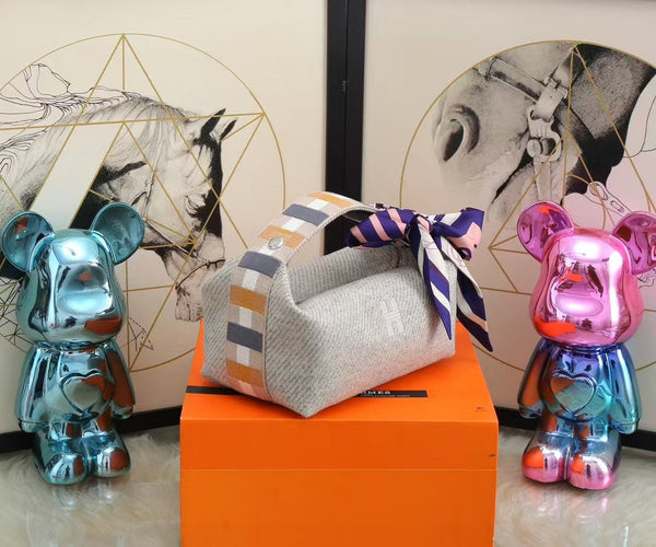 HM Trousse Bride-a-Brac Case Grey Canvas