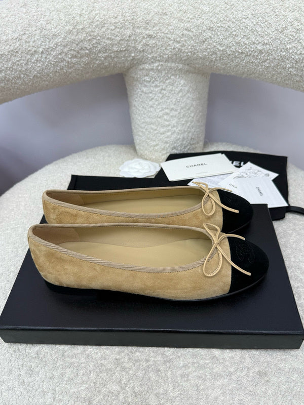 CC 25A Ballerina Beige Nera Scamosciata