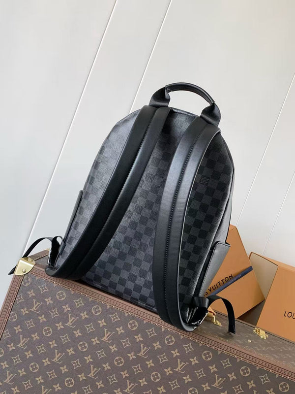 Lv Discovery 38cm Backpack Black Monogram Eclipse Canvas And Cowhide