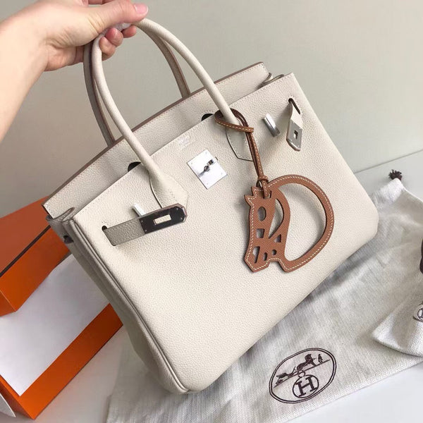 HM BIRKIN 35CM WHITE TOGO LEATHER SILVER HARDWARE