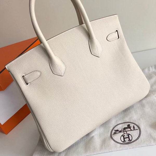 HM BIRKIN 35CM WHITE TOGO LEATHER SILVER HARDWARE