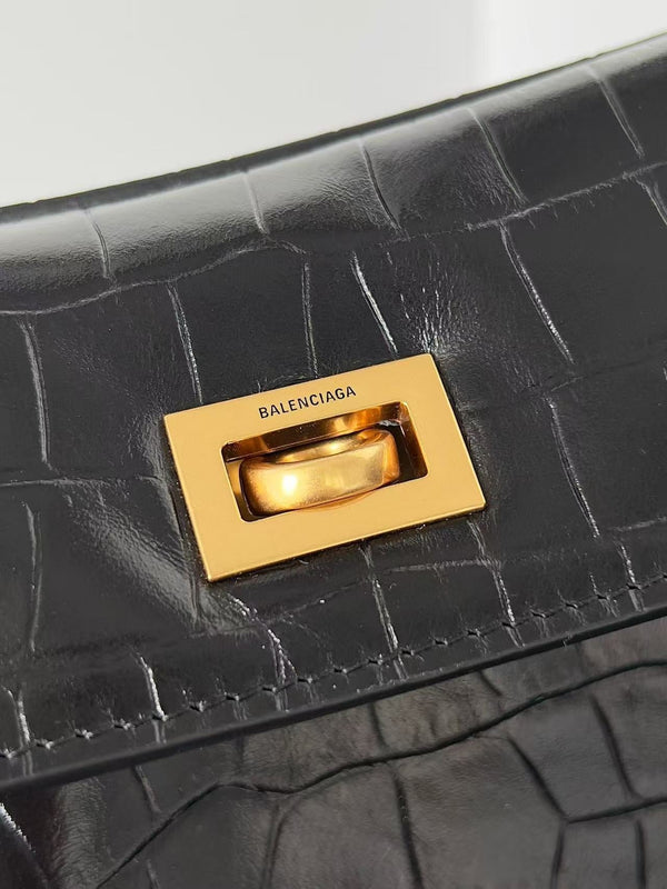 Balenciaga Rodeo Tote Bag Black Calfskin