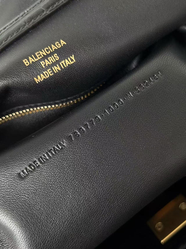 Balenciaga Rodeo Tote Bag Black Calfskin
