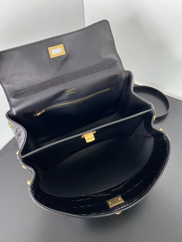 Balenciaga Rodeo Tote Bag Black Calfskin