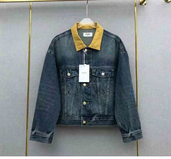 Giacca di jeans Celine in cotone blu