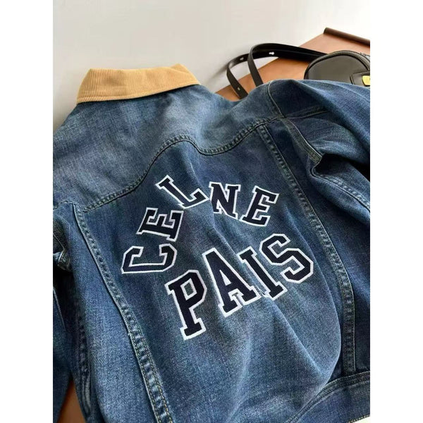 Giacca di jeans Celine in cotone blu