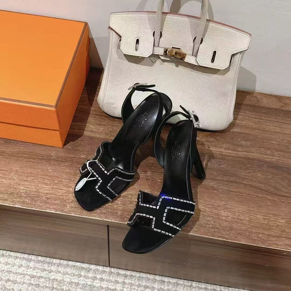 Holy 105 Sandal Black Suede Goatskin