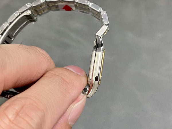 PANTHERE DE CARTIE 22MM QUARTZ GOLD STEEL WHITE DIAL BEST VERSION