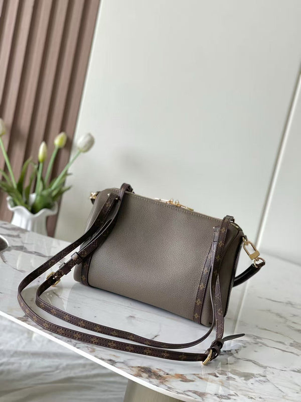 LV Express Bag 26cm Soft Gray Mix Brown Calfskin