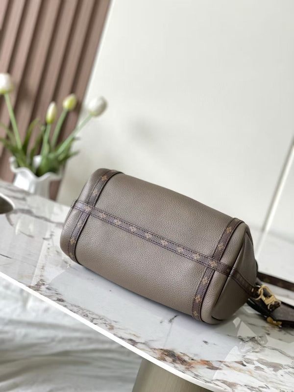 LV Express Bag 26cm Soft Gray Mix Brown Calfskin