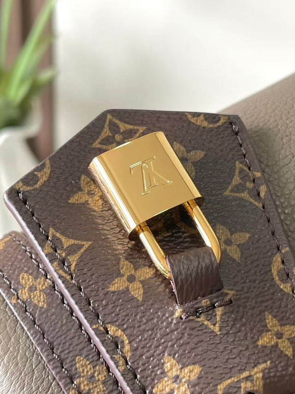 LV Express Bag 26cm Soft Gray Mix Brown Calfskin