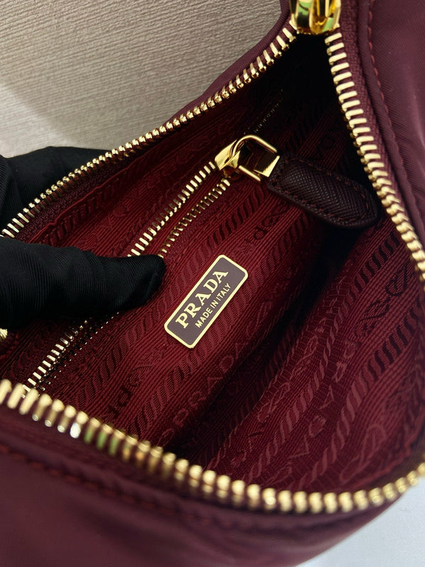 Prada Re-Edition 2005 Re-Nylon bag Burgundy Recycled polyamide