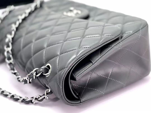 Chanel Flap Bag 30cm Tinware Ash Lambskin