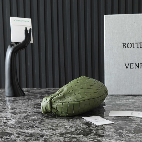 BV MINI JODIE 28CM MATCHA GREEN LAMBSKIN LEATHER