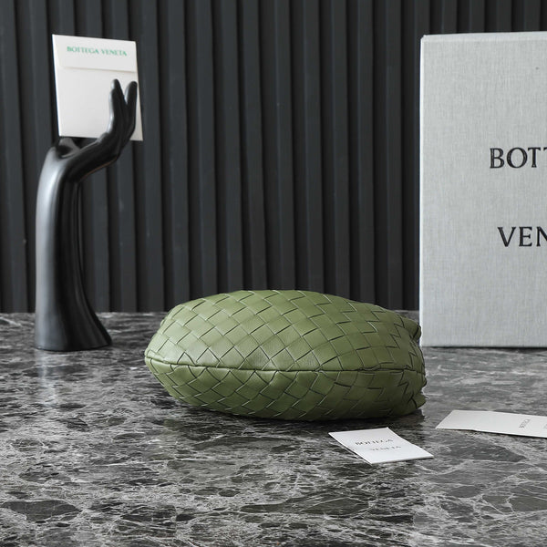 BV MINI JODIE 28CM MATCHA GREEN LAMBSKIN LEATHER