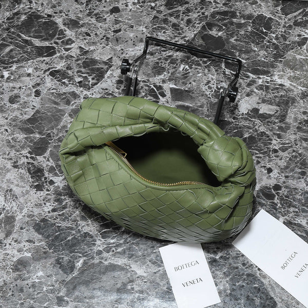 BV MINI JODIE 28CM MATCHA GREEN LAMBSKIN LEATHER