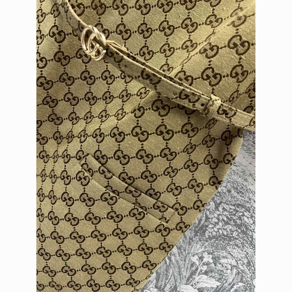 GG Canvas Dress Brown Polyester Fiber