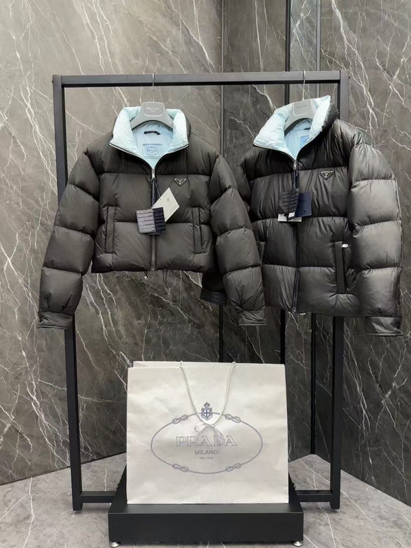 Giacca corta con zip in nylon Prada Re-Nylon