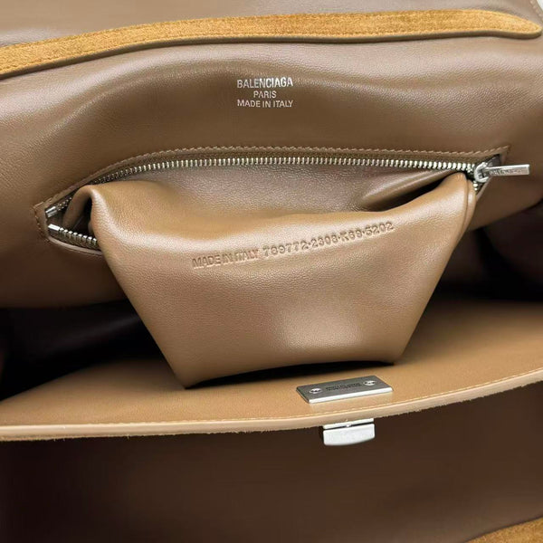 RODEO SMALL BAG 29 IN BROWN SUEDE SILVER HARDWARE