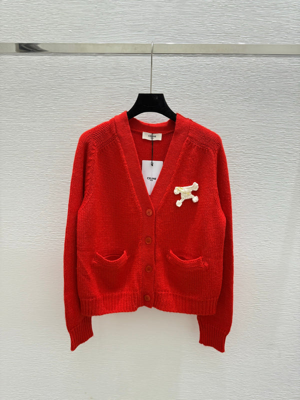 CE V-line Neck Wool Cardigan