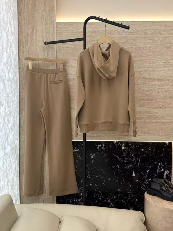 Maxmara Felpa Hoodie Sweatshirt and Pants Set Cotton