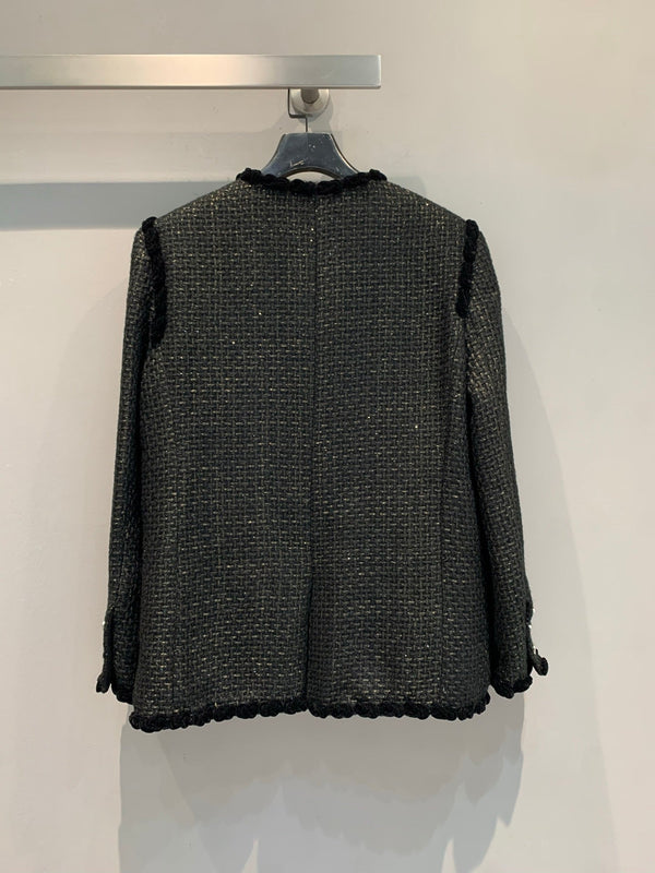 CC 25FW Woven Tweed Black Jacket