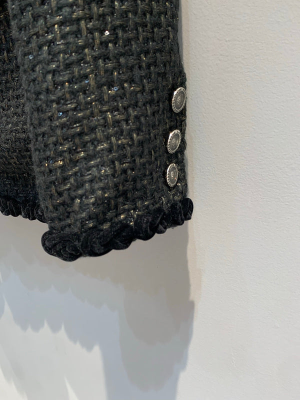 CC 25FW Woven Tweed Black Jacket