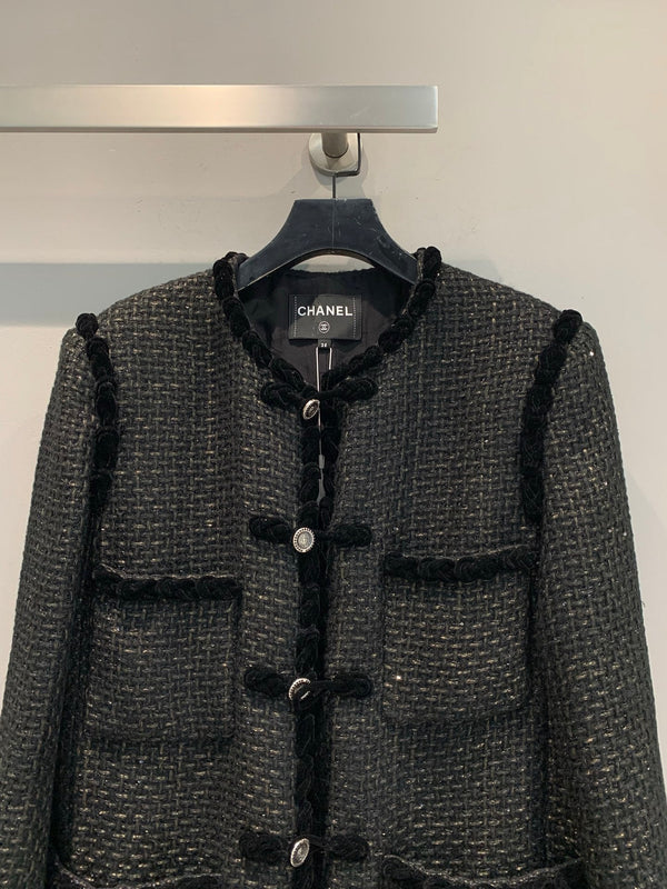 CC 25FW Woven Tweed Black Jacket