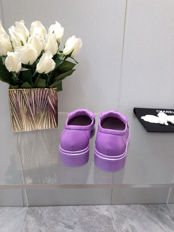 CC Moccasins 25mm In Purple Lambskin