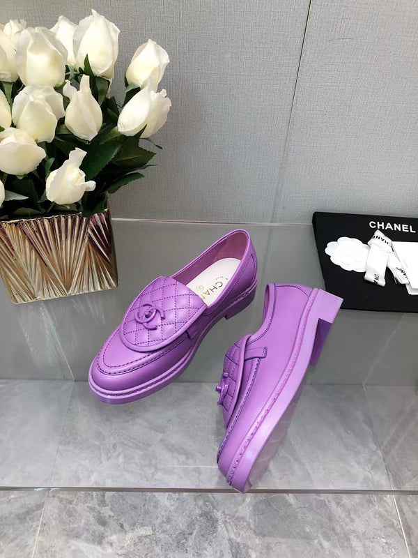 CC Moccasins 25mm In Purple Lambskin