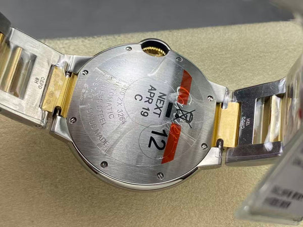 Cartier Balloon 36mm Silver Gold Stainless Steel