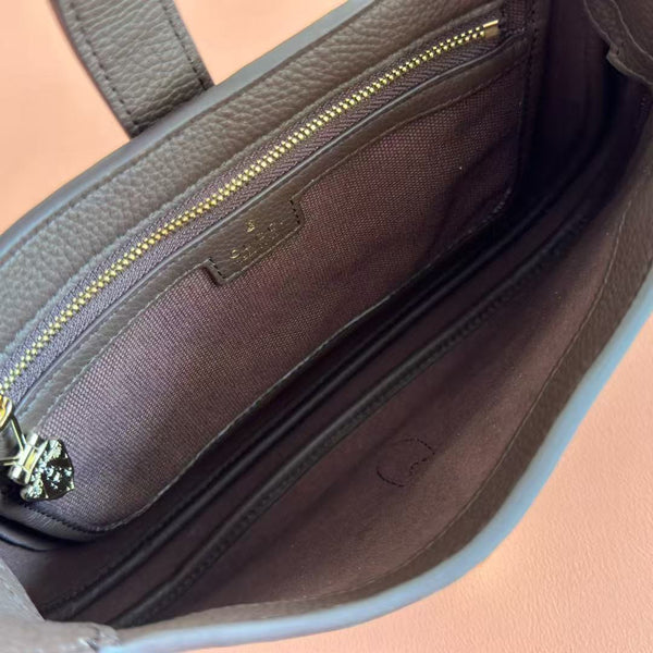 Gucci 25 Jackie Bag Dark Brown Grain Leather