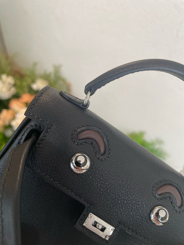 HM Kelly Dol Millennium Doll Black Togo Leather