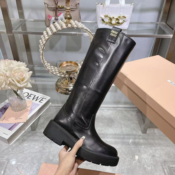 Miumiu 2025 Boot Black Cowhide 177518