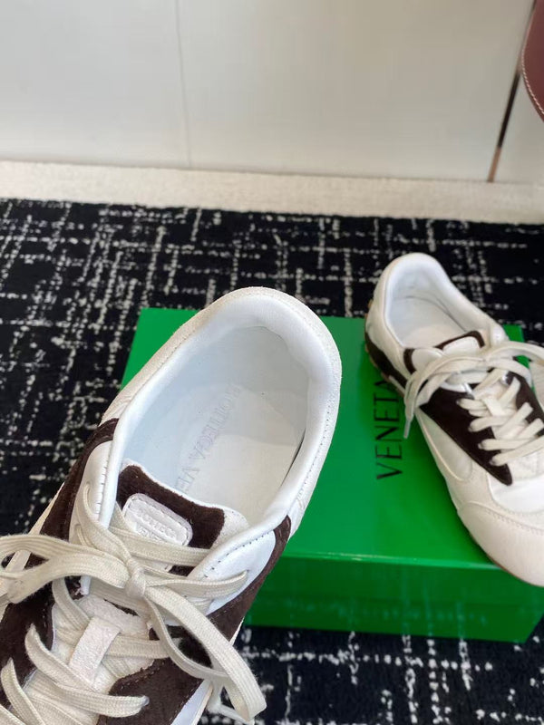 BV Orbit Flash Sneakers White Black Suede