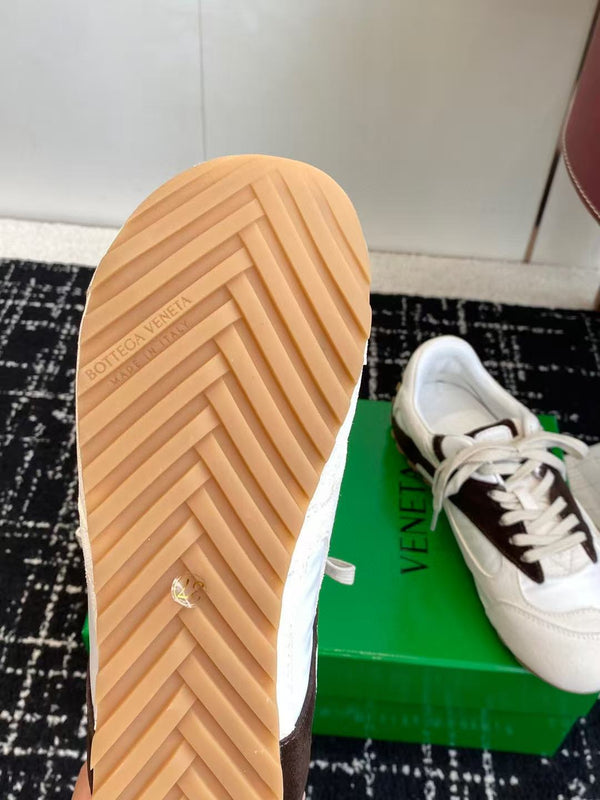 BV Orbit Flash Sneakers White Black Suede