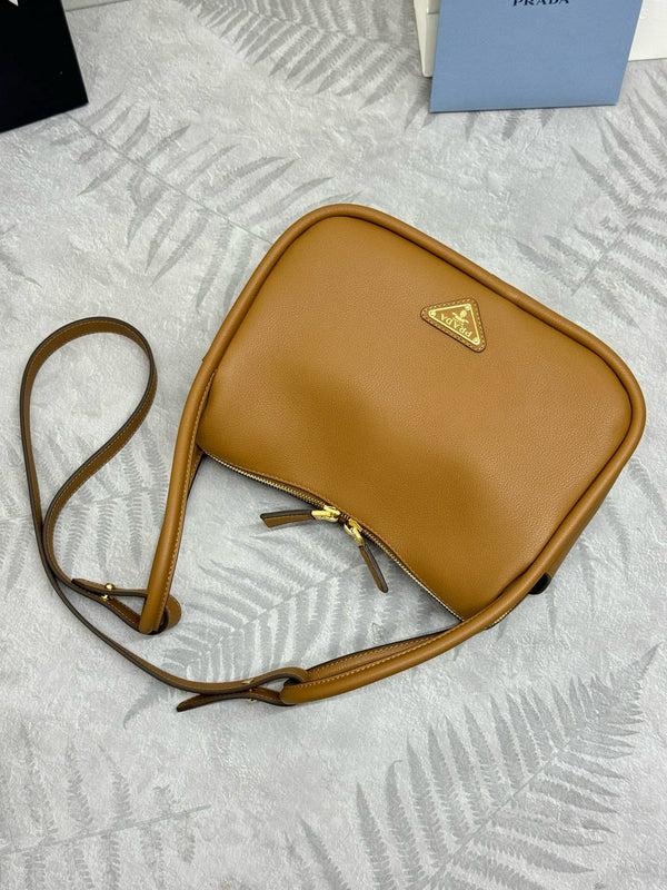 Prada Darling Medium 25cm Tote Bag Caramel Graine Calfskin