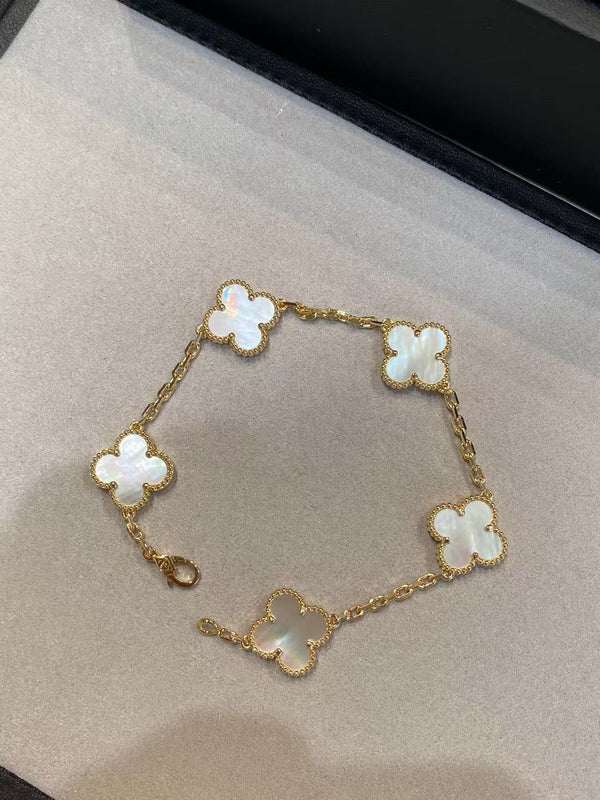BRACCIALE IN ARGENTO BIANCO CLOVER 5