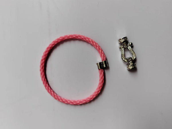 FORCE 10 FULL DIAMOND SILVER PINK BRACELET