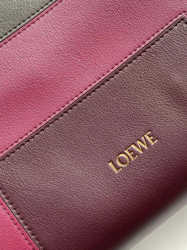 Loewe Flamenco Clutch Medium 30 Noir Bourgogne Agneau Nappa