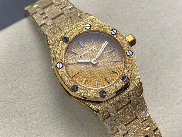 Audemars Piguet Royal Oak Mini Frosted Quartz 23mm Gold Dial