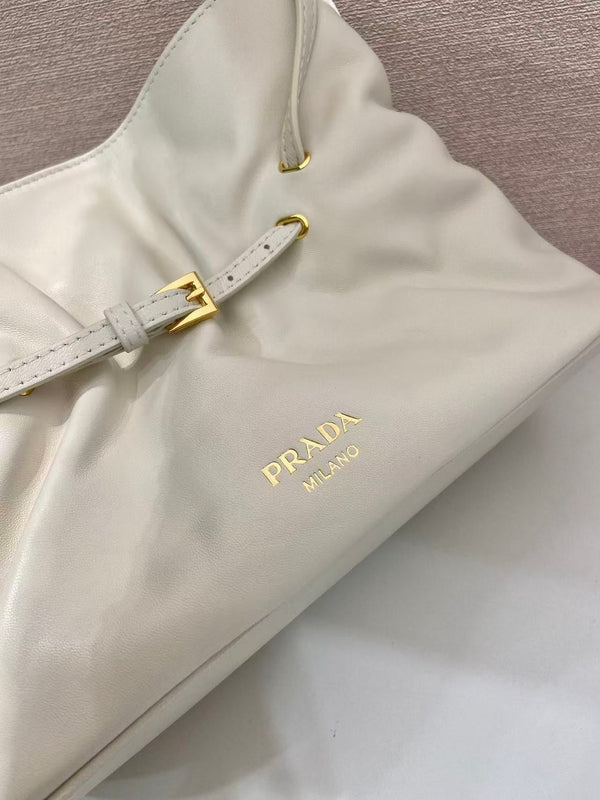 Prada Cloud Bag 25cm Ivory Sheepskin