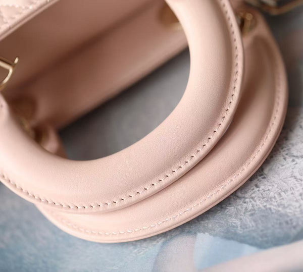 Sac Dior 2025 Lady D-Joy 22 cm Agneau Rose Poudré
