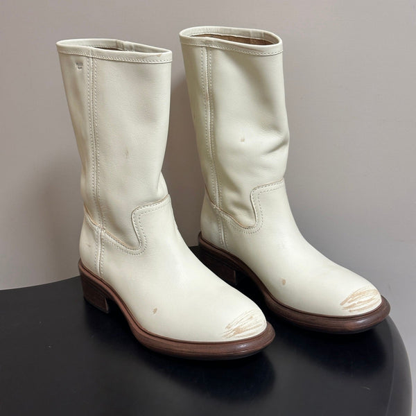 Prad S26 Deconstructed Ankle Boots Plain Smooth Leather 151276