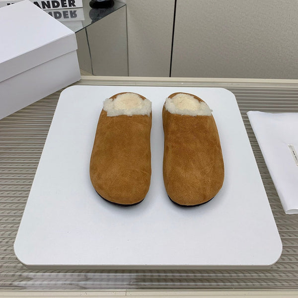 The Row 2026 Birkenstock Slippers Cow Suede Shearling 159435
