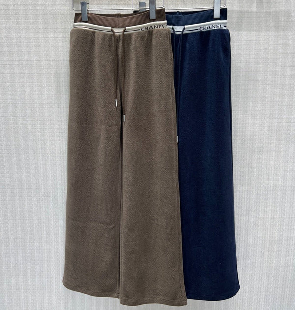 CC 26s Logo Waistband Wide Leg Pants Polyester 450326