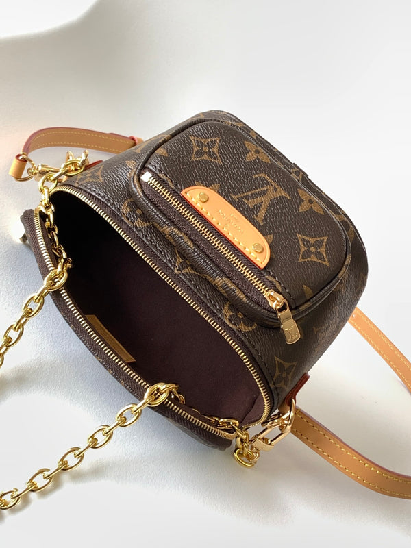 LV Mini Bumbag Front Pocket 17cm Monogram Empreinte Cowhide M82335