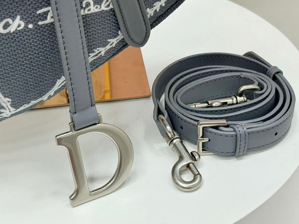 Bandoulière CD Saddle Bag avec sangle 24 cm coton bleu