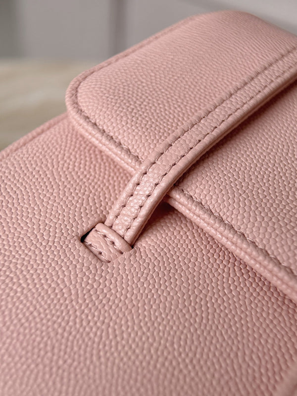 Chanel 26 Shoulder Bag 17 Pink Sheepskin Leather